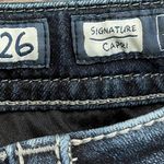 Miss Me Signature Capri Jeans Blue Factory Wash and Whiskering Size 26 Photo 4