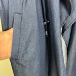 1 Sunset Lane Jacket Womens Large Blue Chambray Duster Draped Open Front Cinched Photo 8