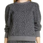Rails  Grey and Black Marcie Mini Cheetah Leopard Crewneck Sweatshirt Size S Photo 0