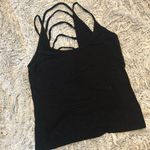 Emma & Sam  LF Black Ribbed Open Back Tank Size XS Photo 0
