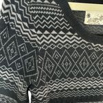 Aventura Gray Patterned Long Sleeve Scoop Neck Knee Length Sweater Dress Size L Size L Photo 2