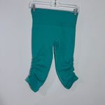 Lululemon In The Flow Crop II Heathered Cosmic Teal Size 4 Photo 1
