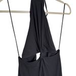 Abercrombie & Fitch  Knot Front Halter Cut Out Maxi Dress Black Size Medium NEW Photo 3