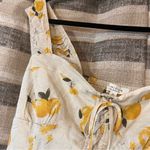 Kirious  Tan Lemon‎ Print Lace Up Crop Top Size XL Photo 3