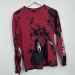 Ghost Face Tie Dye Long Sleeve Shirt Size Small Halloween Spooky Red Photo 1