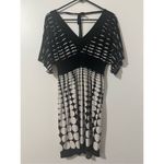 Vintage Y2K My Michelle Black White Polkadot VNeck Cocktail Dress sz S 90's Chic Photo 2