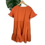 Boohoo NWT Woven Ruffle Tiered Smock Dress in Spice Photo 3