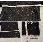 J.Crew  Mockneck Floral Lace Eyelash Hem Bow Accent Top Black Sz 8 Photo 15