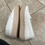 Toms Valencia Women's Espadrille Platform Slip On Casual Shoes White canvas Sz 9 Photo 8