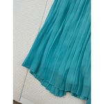 EXPRESS Size Small Aqua Pleated Tank Style Blouse Career Layering Casual Photo 2