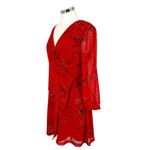 Madewell Hazelwood Wrap-Front Mini Dress Windswept Floral Red Size 8 NWT Photo 5