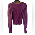 Anthropologie Puff Sleeve Shimmer Sweater Plum size xs Photo 1