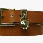 Michael Kors BELT LUGGAGE (TAN) W/ MK LOGO CHARM #553350 -SIZE L Photo 0