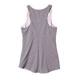 Lululemon Racerback Tank Top Womens Small Gray White Striped Athletic Yoga Gym Photo 2