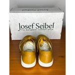 Josef Seibel Womens Leather Sneakers Mustard Yellow Lace Photo 2