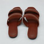 Rebecca Minkoff Marciann Womens Sandals Shoes 6.5M Brown Leather Flats Slides Photo 5