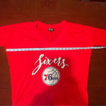 Philadelphia 76ers Sixers Women’s Medium Gameday Couture Red designer Shirt M Photo 2