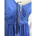 House of Harlow 1960 Mini Dress Women Royal Blue Satin Ruched Skater Size M NEW Photo 6