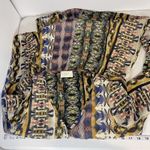 Everly ‎ Dress Medium Multi Print Shift Knee Length Sheer Tribal Geometric Boho Photo 8