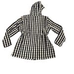 Crown & Ivy  Women’s Jacket XL Hoodie Gingham Blue Beige Pink Photo 1