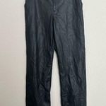 Hollister Vegan Leather Pants Black Ultra High Rise Straight Leg Size 25 Photo 2