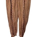 Doen Goa Jumpsuit Women’s Size Medium Clay Block Print Cotton 70s Boho Missing B Orange Photo 3