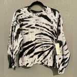 Lacausa NWT  Anthropology Tie Dyed Crewneck Sweatshirt Black & Grey Size L Photo 1