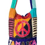 Beach Angels NWT Jamaica Peace Sign Hippie Festival Colorful Crossbody Bag Photo 0