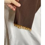 Jones New York  Womens 2X Brown Embellished Beaded Sweater Preppy‎ Career Artsy Photo 2