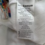 Somya Collection‎ Peasant Top Woman Small White Floral Embroidered 1/4 Sleeves Photo 2