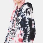 Ed Hardy  Black and Pink Graphic Hoodie Photo 1