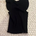 Francesca's Black Francesca’s Ruffled Tank Top Photo 2
