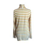 Mix by 41 Hawthrone Cream & Mustard Yellow Open Striped Cardigan Sz M Size M Photo 2
