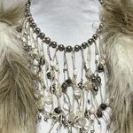 Chico's  beaded cascade Fringe faux pearl necklace Photo 2