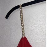 Jessica McClintock VTG  Gunne Sax Maxi Dress 9/10 Red Rhinestone Straps 90s Y2K Photo 7