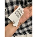 Abound  black white Tibetan Dobby Plaid Top Size‎ Small NEW Photo 2