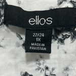 Ellos Women Tunic Top 1X Floral Romantic Boho Cotton Peasant Farmhouse Feminine White Photo 5