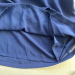 Adrianna Papell Gauzy Crepe T-Shirt Cold Shoulder Blue Sapphire Dress Size 4 NWT Photo 9