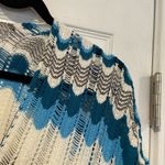 Cupshe NWT One Size Blue White Open Knit Side Tie Tassel Swinsuit Coverup Photo 7