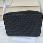 Michael Kors Black Jet Set Large EW MK Signature Crossbody Photo 2