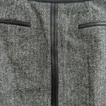 Women's J' Envie New York Black & Ivory Pencil Zipper Front Skirt Sz: 8 (b34) Size 6 Photo 3