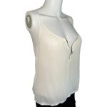 EXPRESS  Ivory Tank Top Women’s small Off White 1/4 Zip loose fit​ Photo 3