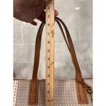 Fossil  Emma Tote Beige White Heart Print Leather Trim Key Charm Laptop Bag Purse Photo 13