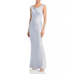 Norma Kamali Maria Gown in Silver Small New Womens Long Maxi grey dress Photo 9