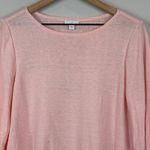 J.Jill Sweater Women M Pink Linen Blend Knit Long Sleeve Classic Lightweight Pink Size M Photo 2