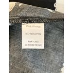 Sugar Lips Black Floral Ruffle Neck Short Sleeve 100% Cotton Top Size Small Photo 7