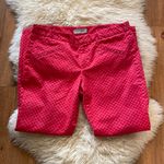 Gap  Women’s Pink Polka Dot Geometric Ultra Skinny Flat Front Trousers EUC Sz 8 Photo 0