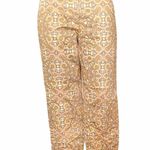 Pendleton Medallion Print Cotton Cropped Trousers Gold Tan Photo 3