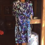 Peter Pilotto Floral Dress Very Stretchy Comfy Purple Lavender Blue White Large Photo 1