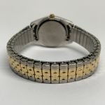 Milan vintage women’s quartz analog silver gold tone date watch 25mm blue dial Photo 3